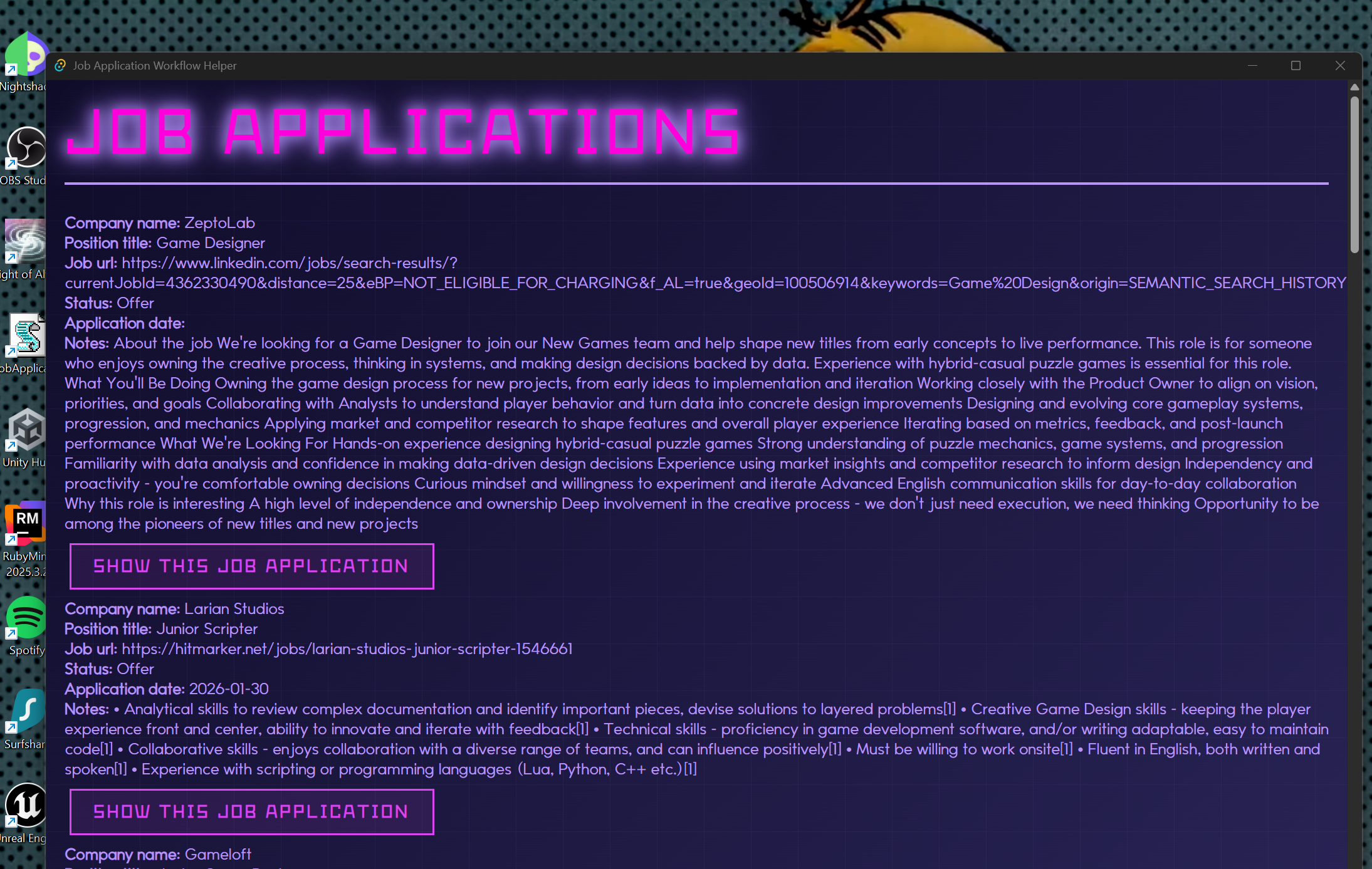 Cover Letter Generator Screenshot
