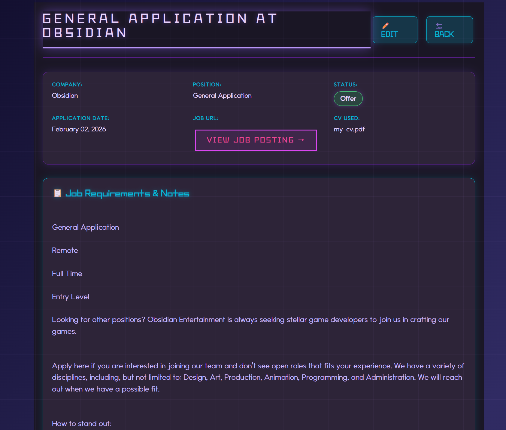 Cover Letter Generator Screenshot