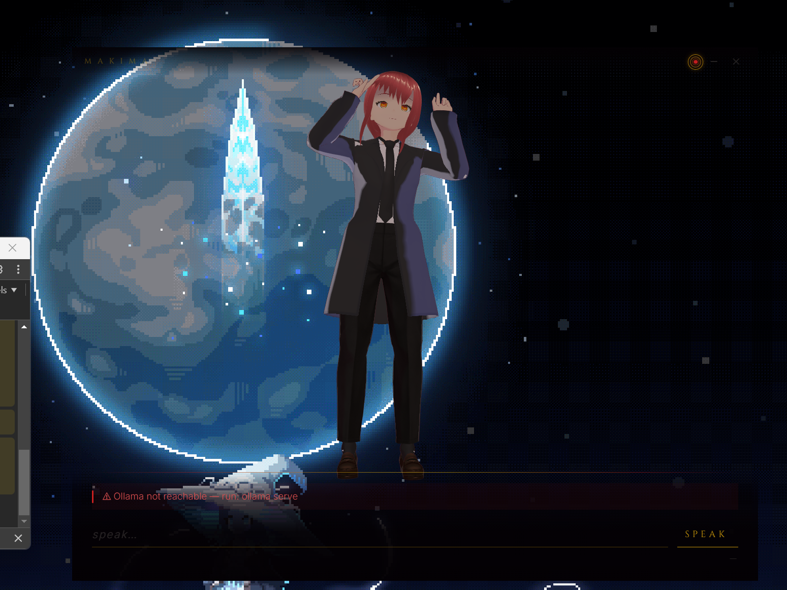 Makima AI Roleplaying Chatbot With Holo VR Model Screenshot