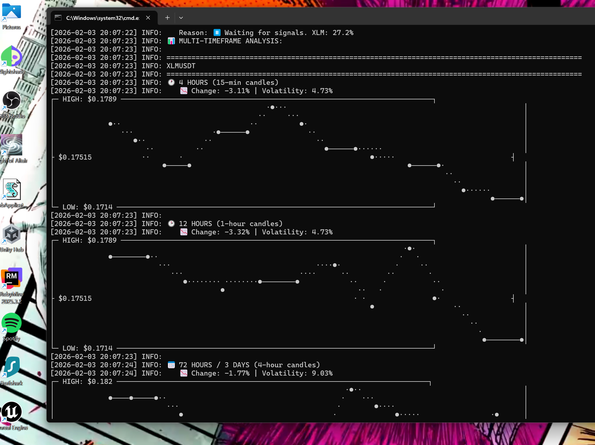 XLM Trading Bot Screenshot